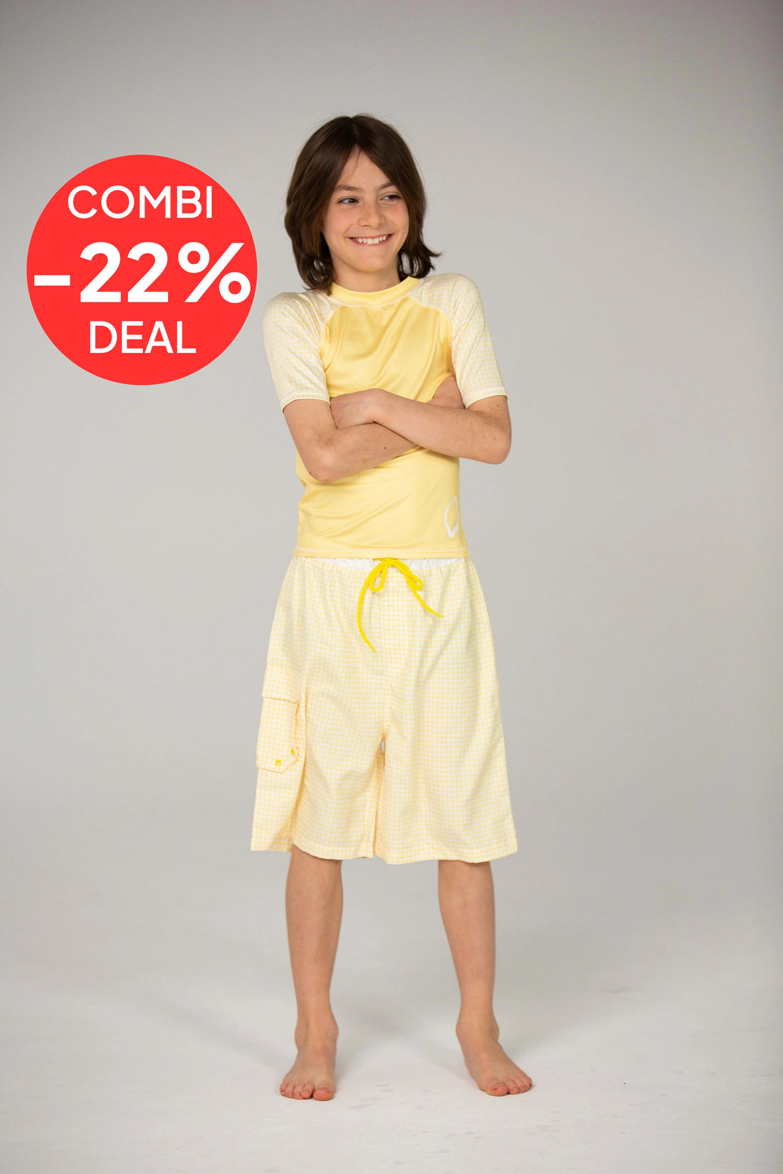 Boardshorts + T-shirt anti-UV à manches courtes – Lemonade
