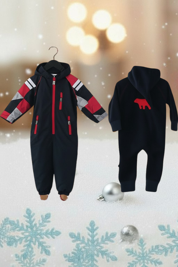 Regenpak Buck + Fleece Onesie Donkerblauw