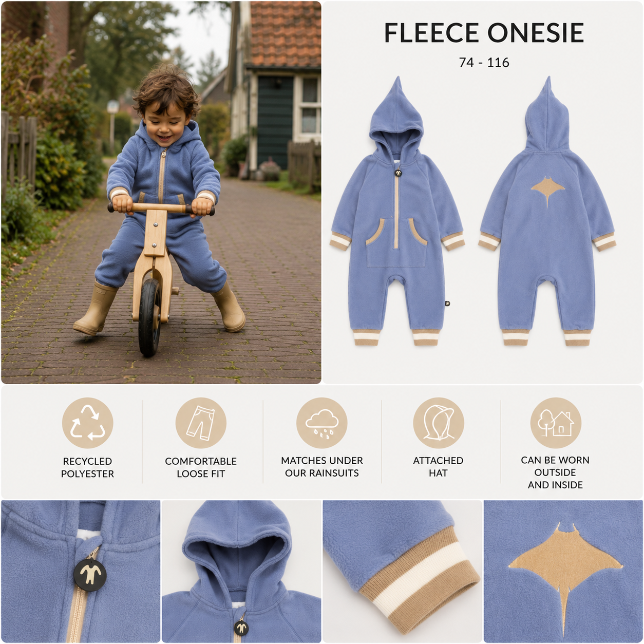 Fleece onesie