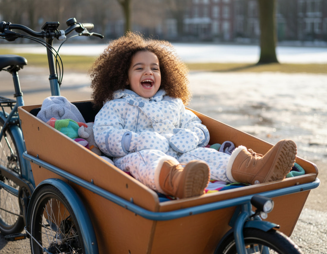 Baby Snowsuit Jackie + Baby Mittens Light Blue