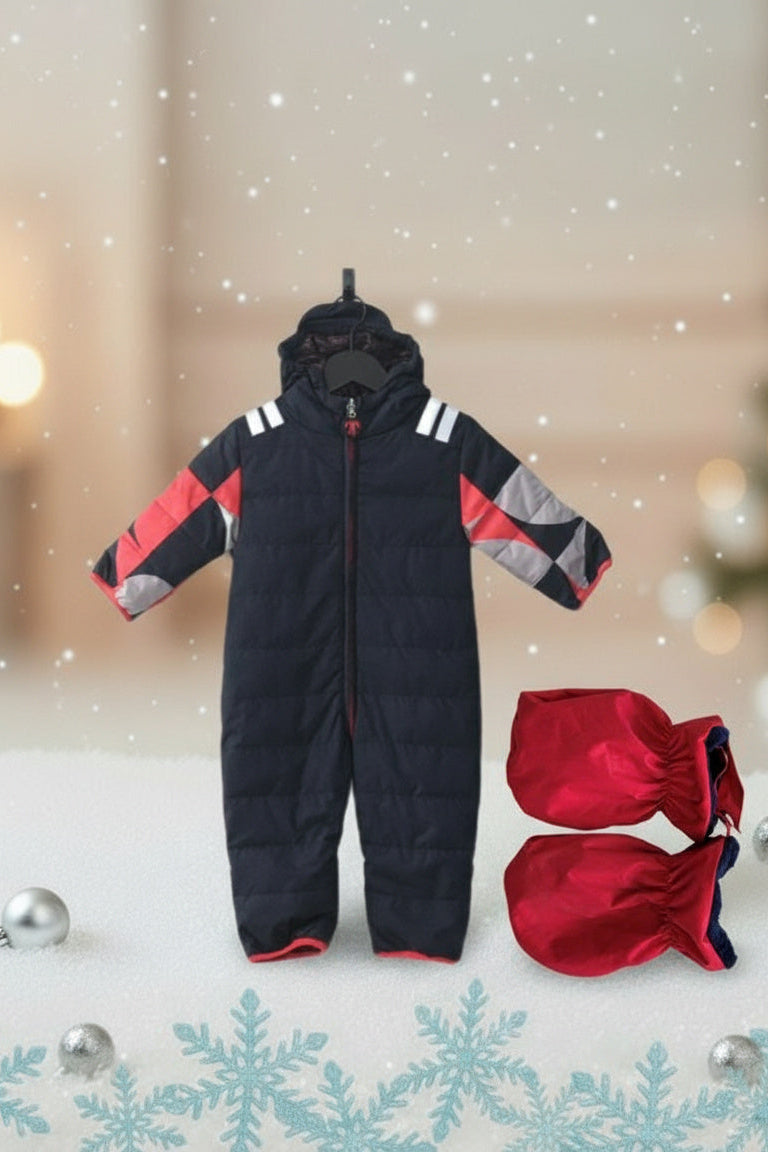 Baby sneeuwpak Buck + Baby wantjes Rood