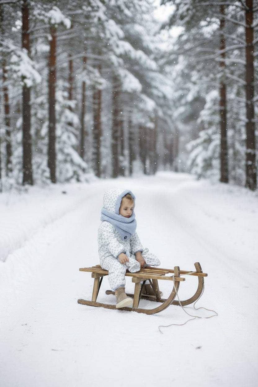 Baby Snowsuit Jackie + Baby Wantjes Lichtblauw