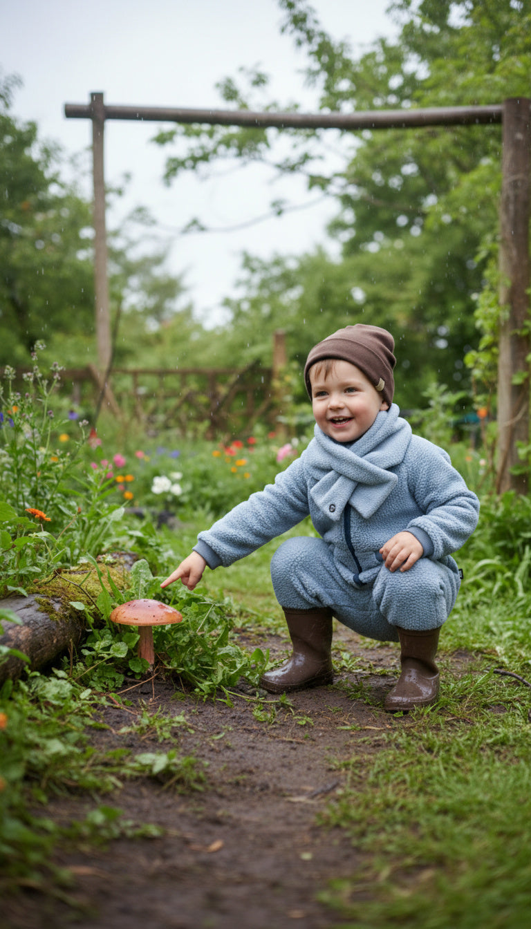Sherpa Fleece Light Blue + Sherpa Schal Light Blue